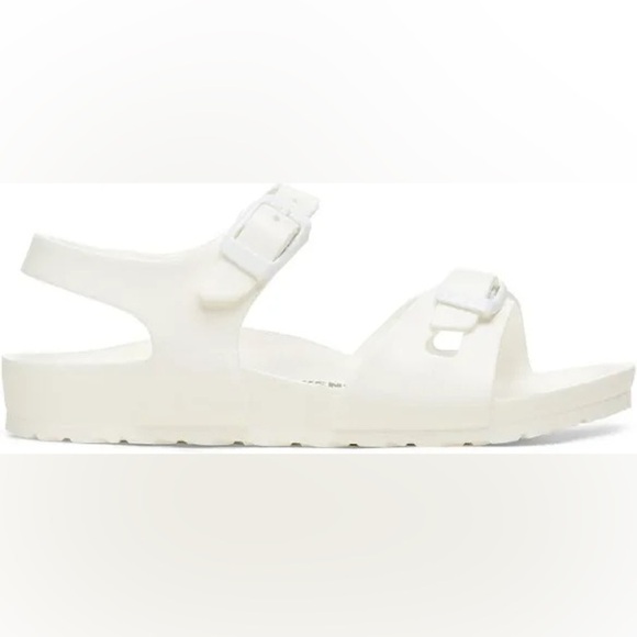Birkenstock Girl Waterproof White Sandals with Adjustable Straps size 2 - Picture 3 of 5